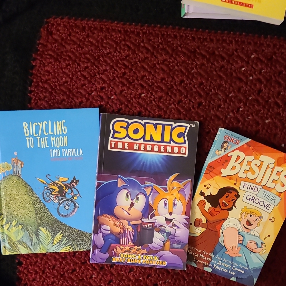 SONIC THE HEDGEHOG, BESTIES, AND BICYCLING TO THE MOON BOOKS